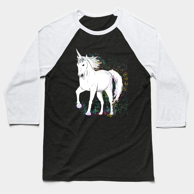 Unicorn Baseball T-Shirt by pastelwhale